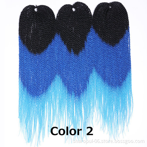 senegalese braiding hair 3packs/lot 22inch 30strands ombre crochet hair